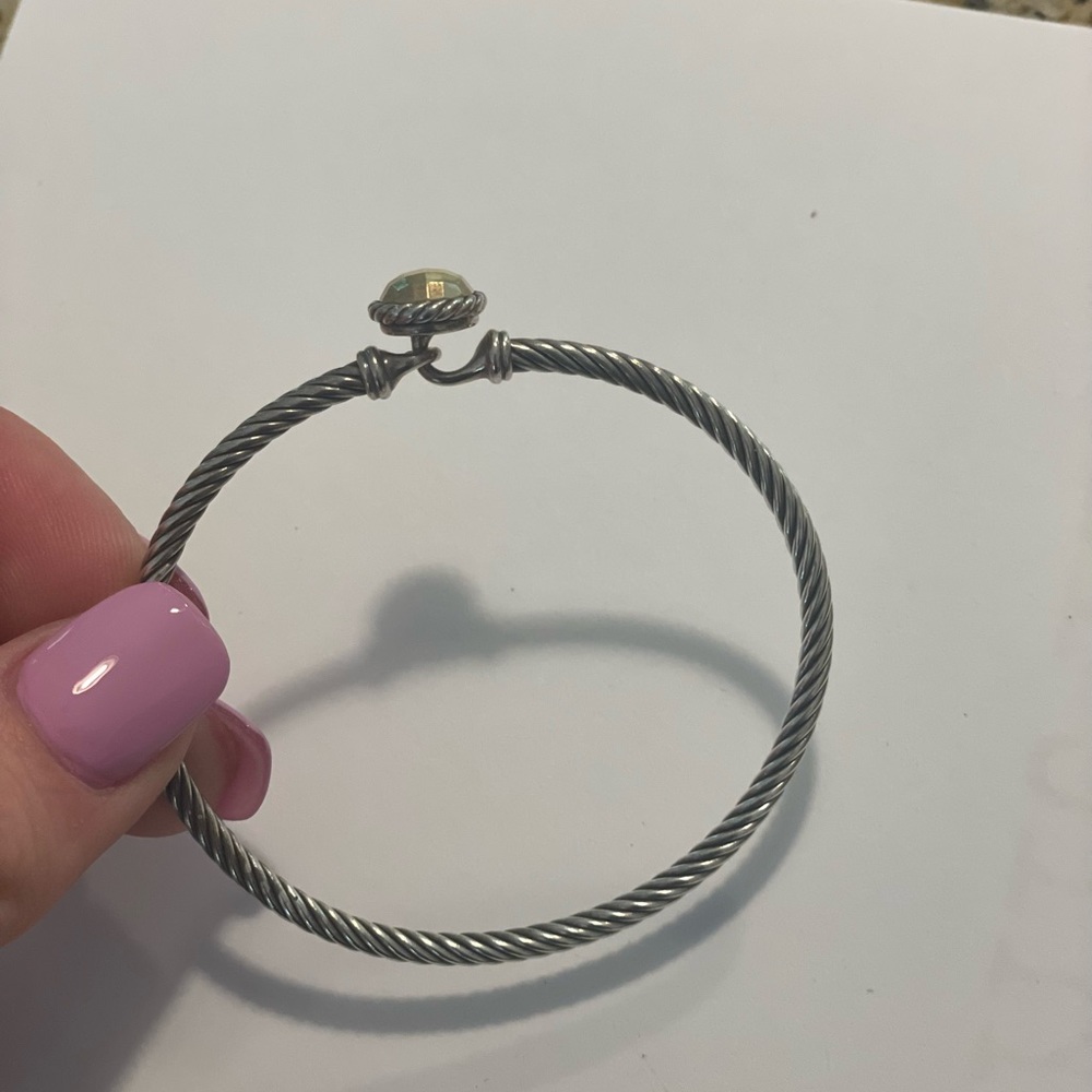 DAVID YURMAN: Petite chatelaine bracelet with 18k yellow gold dome